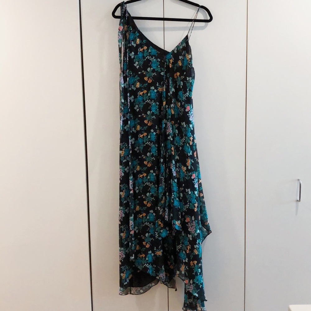 Jill Stuart floral blue dress, size 4